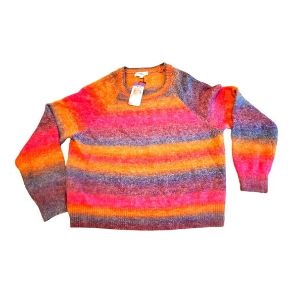 NWT BB Dakota Steve Madden Pink Ombré Sweater Pullover Crewneck size XXL NWT - Picture 2 of 12